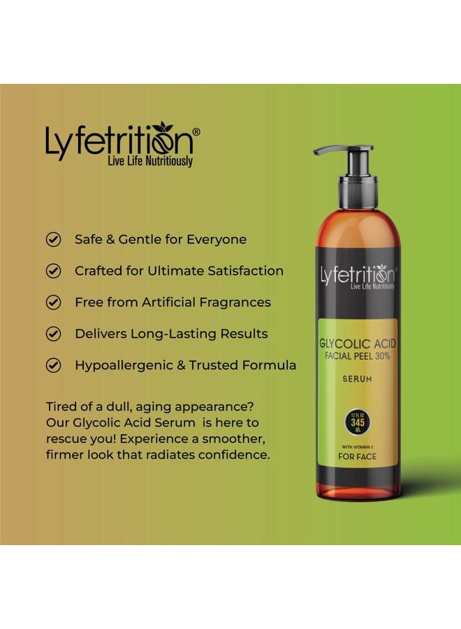 Lyfetrition Glycolic Acid/AHA 30% Renewal Serum, infused with Vitamins C & E for Skin Brightening, Exfoliating Serum Works for Dark Spots, Acne, and Reduces Fine Lines & Wrinkles - (12 Fl Oz) - Image 5